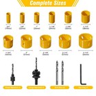 Kata Bi-metal Hole Saw Kit 18 Piece M42 Steel Hole Saw Set 3 4-2-1 219-64mm Saw