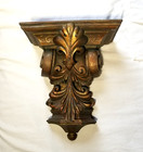 Acanthus Leaf Ornate Regency Wall Shelf Vintage Architectural Corbel Bracket