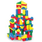 100 Piece Melissa   Doug Wooden Building Blocks Toy Set Classic Toys Kids New