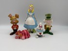 Vintage Alice In Wonderland - Walt Disney Ceramic Figurines - Set Of 5