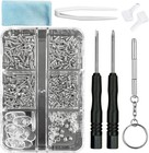 Glasses Repair Kit With Screws     15 Types For Nose Pads  Hinges  Frames   Tools 