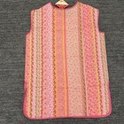 Vintage Fruit Of The Loom Smock Apron Women Small Floral Snap Ditzy 70s Retro