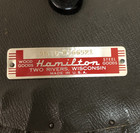Vintage Hamilton Industrial Adjustable Stool Chair Wood Metal Drafting Machinist