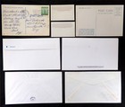 Virginia  Stamp Cover   Card Collection  7 Piece Lot  1940s-1980s Vintage Va Fdc