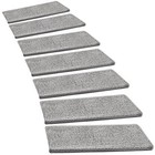  Bullnose Carpet Stair Treads Set Tape Free 14 Pieces With Bullnose Light Gray