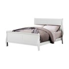 Queen Bedroom Set- White- Nickel Wood- 2 Piece Set With Nightstand