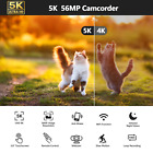     video Camera Camcorder 5k 56mp Youtube Camera Wifi Ir Night Vision W  Mic 64gb
