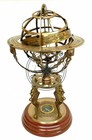 18  Nautical Brass Sphere Engraved Armillary Vintage Astrolabe Compass Home Deco