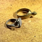 2x Extremely Rare Ancient Roman Bronze Ring Authentic Artifact Stunning