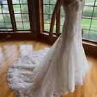   Alfred Angelo Iv Bead Lace Empire Sleeveless Wedding Gown Bridal Dress Size 4