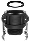  10 Pack  1  Type B Poly Camlock   Male Npt X Female Coupler Polypropylene