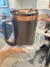 Perka Guji 15 Oz Double Wall Coffee Mug With Handle Lid Brown