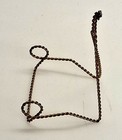 Pair  Gold Tone Twisted Wire Plate Or Bowl Display Stand  4 In X 3 1 2 In X 5 In