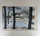 Masao Ido  michinoku Folk Village  Woodblock Print Winter Snow Signed 1997 Ukiyo