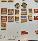 Lot Of 36 Vintage Beer variety Lapel hat Pinbacks  Budweiser  Michelob  Buddry