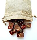 Futhark Handmade Resin Runes Pearl Red And Gold Leaf  With Rune Meaning Cards 