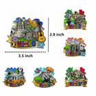 6 Pieces Mexico 3d Fridge Magnet  Refrigerator Magnets  Mexican Design  Souvenir