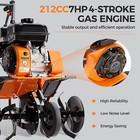 Super Tiller Cultivator Gas Powered 212cc 4-stroke Garden Cultivator Lawn Garden
