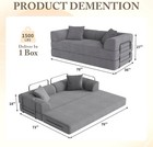 Cloud Boneless Couch Futon Sofa Bed  5-in-1 Convertible Sofa Bed Pull Out Couch