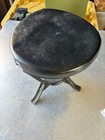 Vintage Black Metal Stool Farmhouse Milking Iron Stool Industrial Stool