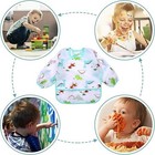 Accmor 5 Pack Long Sleeve Baby Bibs  Waterproof Sleeved Bib  Toddler Soft Bib Fo