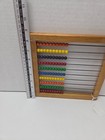 Classic Handcrafted Wooden Abacus W 100 Brightly-colored Beads-dovetail Corners 