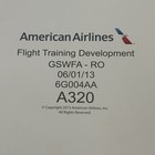 American Airlines Airbus A320 - Cockpit Poster 40    X 28    2013  Gswfa-ro