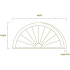 Ekena Millwork 28w X 13-7 8h X 2-1 2p Elliptical Sunburst Signature Urethane