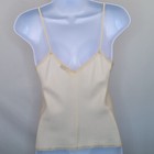 Lady Lynne Women s Small Vintage Lace Trim Camisole Butter Yellow Romantic Date