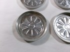 Vintage 50 s Hand Forged Aluminum Coasters Daisy Design Set Of 8 With Caddy 3  