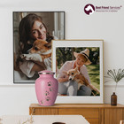 Pet Urn For Dogs Aluminum Memorial Cremation Urn  large - Pets Up To 115lb  Pink