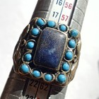 Very Stunning Ancient Antique Bronze Roman Ring Rare Amazing With A Blue Stone