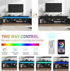 Led Tv Stand For 85 tv  High Gloss Entertainment Center W Storage  power Outlet