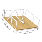 Square Napkin Holder  Simple Table Napkin Dispenser With Weighted Arm