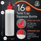 6-pack 16oz Bpa-free Squeeze Bottles For Sauces  Liquids  Dressings   Crafts