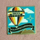 I Love My Credit Union 2022 Hot Air Balloon Lapel Pin  ilovemycreditunion