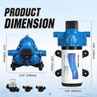 Dc House 110v Rv Camper Water Pressure 110 V 4 Gpm Pump 50 Psi  Blue 