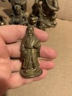Vintage Lot Of 7 Heavy Chinese Bronze   Brass Figures  2 3 4    To 5 3 4    Tall