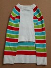 Christmas Ugly Striped Sweater Snowman Pet Dog Costume Size Medium