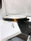Celine Black white Women s Full Leather Belt  width 2 5 Cm  - Size 80