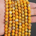 8mm Genuine Natural Yellow Jasper Beads Grade Aaa Round Loose Beads
