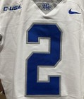Middle Tennessee State Blue Raiders Away Game Used  2 Sz Medium Football Jersey