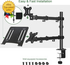 Monitor And Laptop Mount  Monitor Arm With Vented Tray For13  To 27 lcd Computer