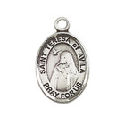 Sterling Silver Saint Teresa Of Avila Medal 18  Lobster Claw Chain Necklace