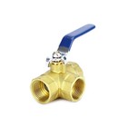 1  Ball Valve Female L Port 600 Wog Npt Brass Ball Valve Threaded Plumbing