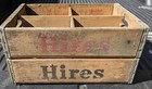 Vintage Hires Root Beer Wooden Soda Crates Lot Of 2 Red   Black Advertising