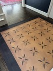 Hand Painted Floor Cloth  Size 3   x5    Wipeable Floorcloth Area Rug  So Durable