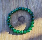 Natural Green Emerald Handmade Beaded Crystal Healing Balance Stretch Bracelet