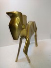 Vintage Gold Tone Cast Metal Horse Abstract  Figure  10  X 9  X 3 