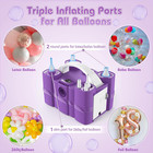 Balloon Pump  Triple Inflating Ports For 260q Foil Latex Mylar Balloon  3-in-1 E